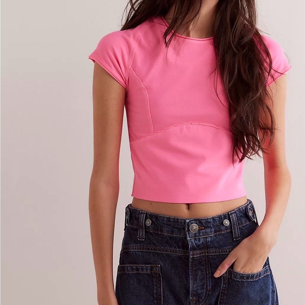 Free People Protagonist Tee Pink